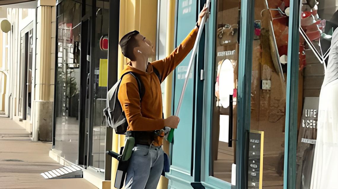 Arrière-plan de l'accueil montrant ARCA SERVICE en plein travail